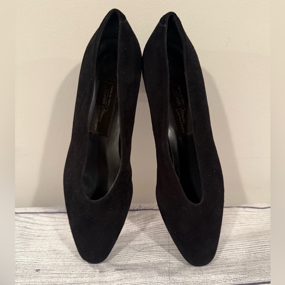 SESTO MEUCCI Chic Black suede Women's block heels/ size 6 - Picture 6 of 12